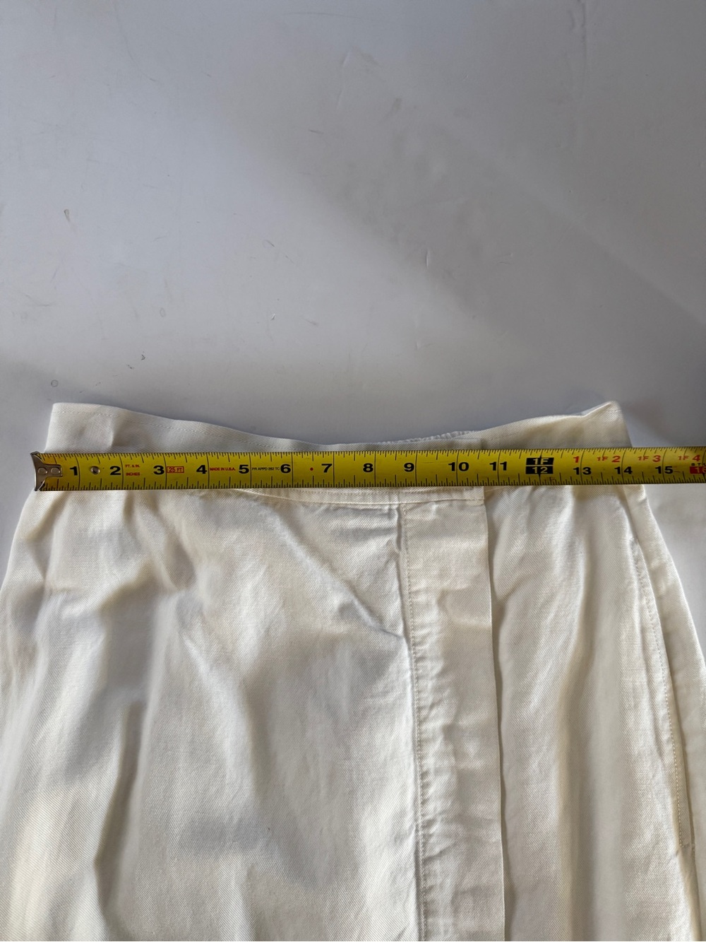 Alex Mill Agnes midi wrap skirt in twill off white size medium NWT - Picture 9 of 9